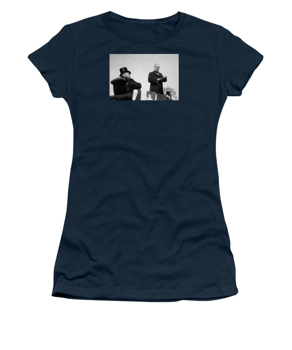 William Mckinley Women's T-Shirt featuring the photograph William McKinley Making His Inaugural Address by War Is Hell Store