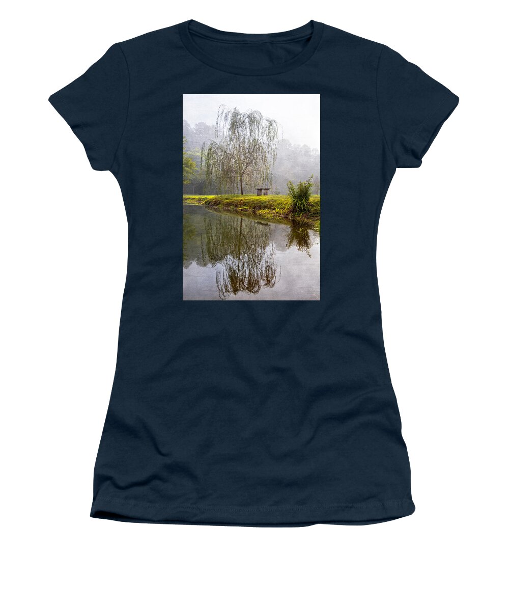Carolina Women's T-Shirt featuring the photograph Willow Tree at the Pond by Debra and Dave Vanderlaan