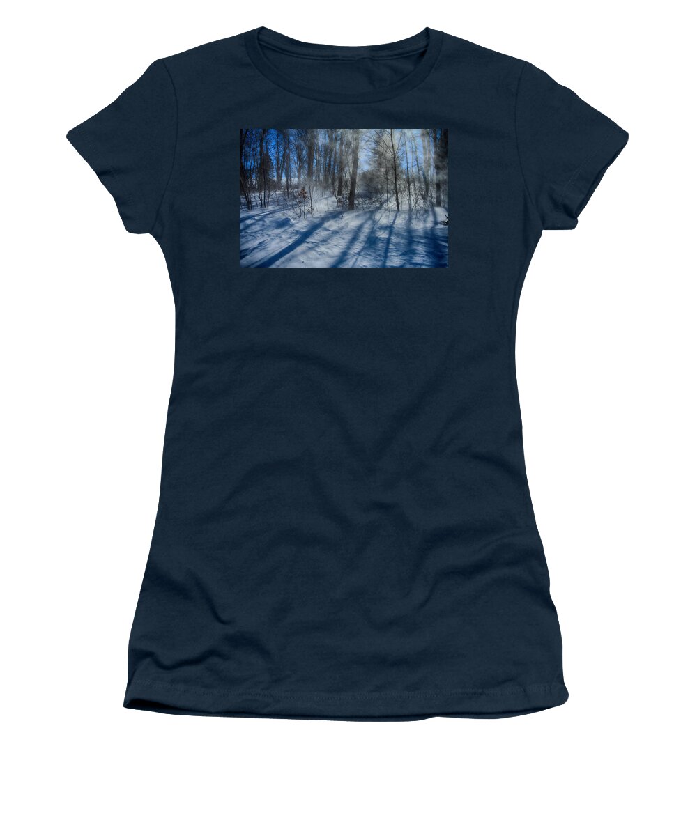 Windy Winter Women's T-Shirt featuring the photograph Windy Winter by Karol Livote