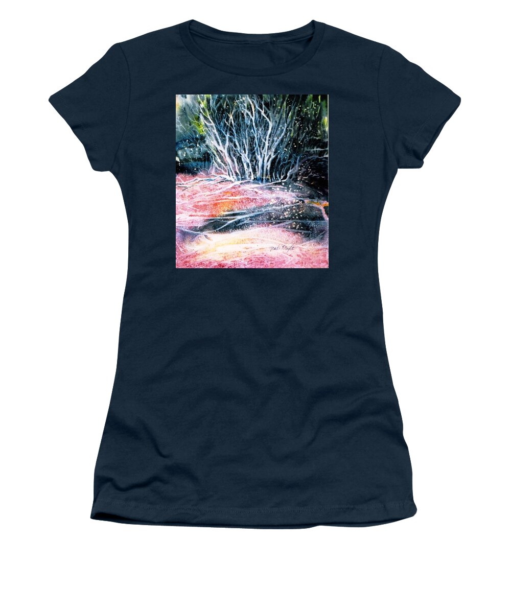 Winter Women's T-Shirt featuring the painting Winter Habitat No.1 by Trudi Doyle