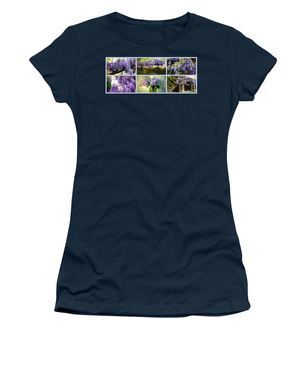 Flower Women's T-Shirt featuring the photograph Wisteria Collection by Jessica Jenney