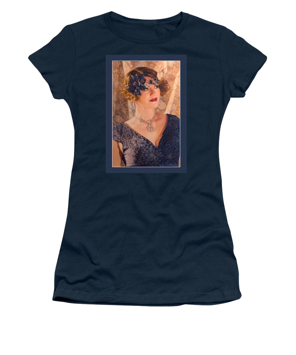 Patrick Whelan Women's T-Shirt featuring the painting Woman From Another Time by Patrick Whelan