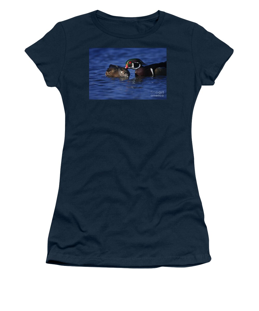 Love Women's T-Shirt featuring the photograph Wood Duck Love by John F Tsumas