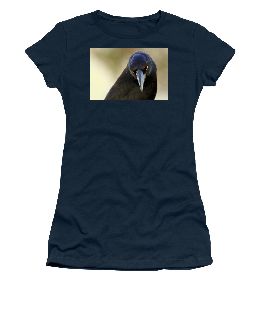 #bird Women's T-Shirt featuring the photograph Yellow eyes by Miroslava Jurcik