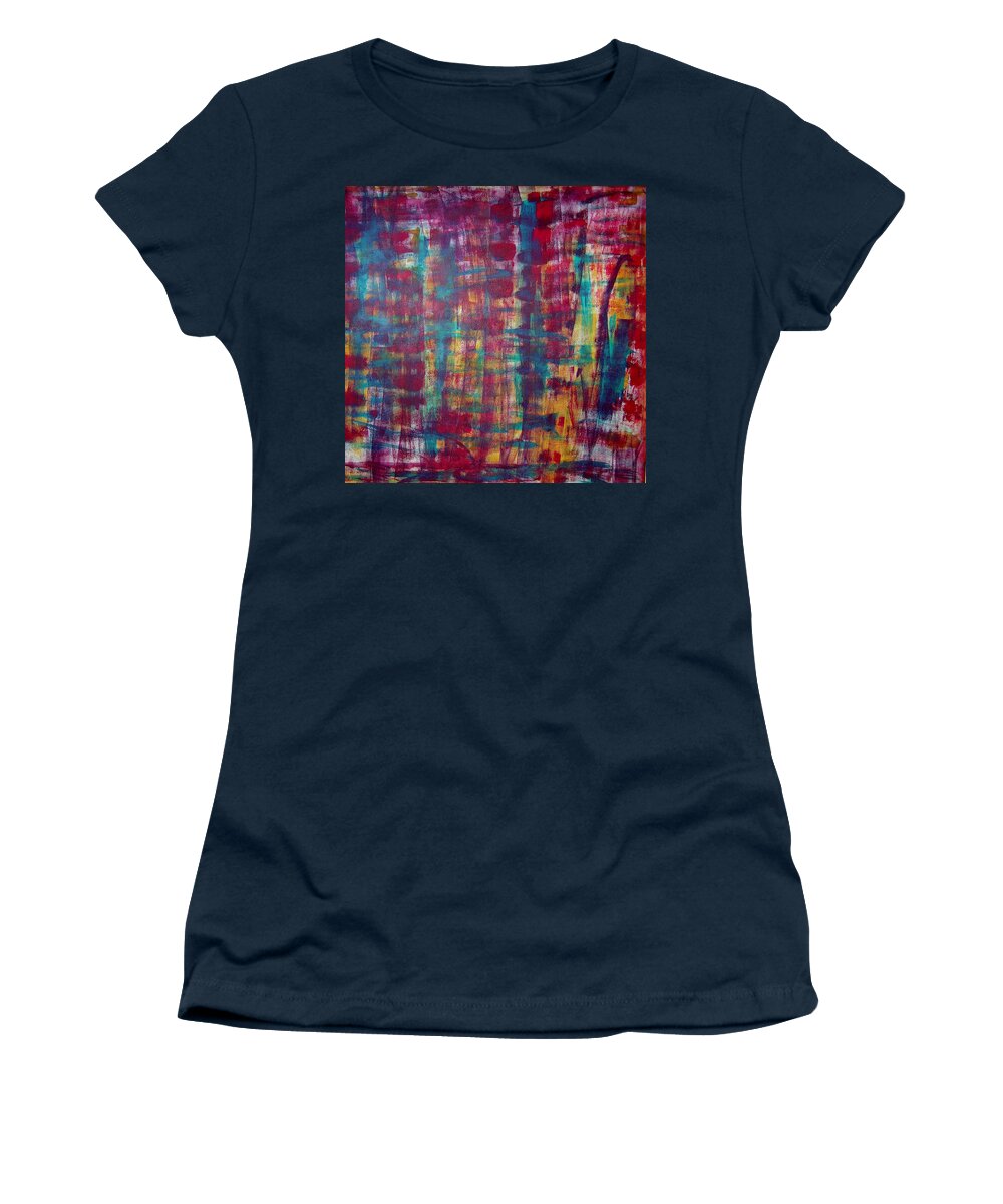 Abstract Painting Women's T-Shirt featuring the painting Z2 by KUNST MIT HERZ Art with heart