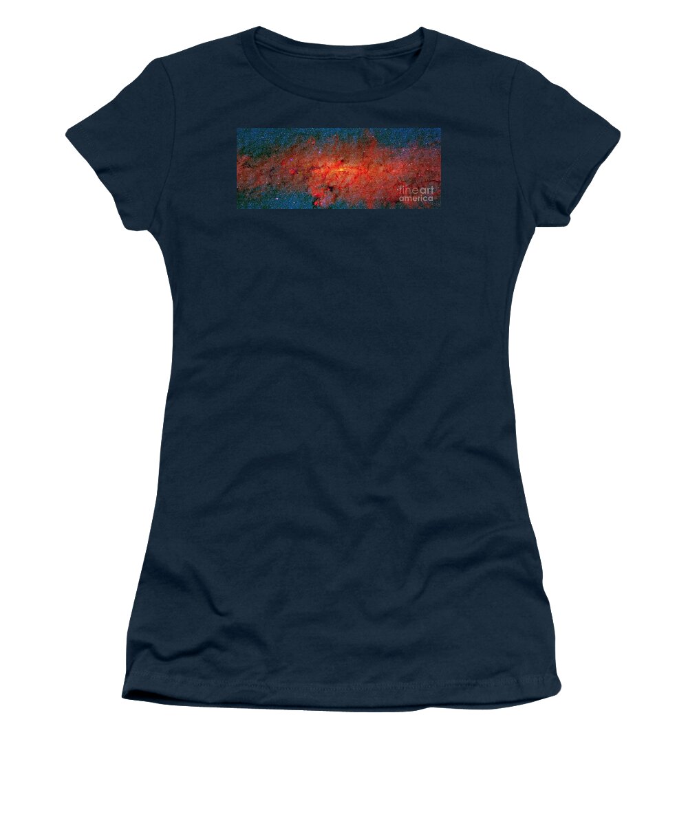 2mass Project Women's T-Shirt featuring the photograph Center Of Milky Way Galaxy, Infrared by 2MASS project NASA
