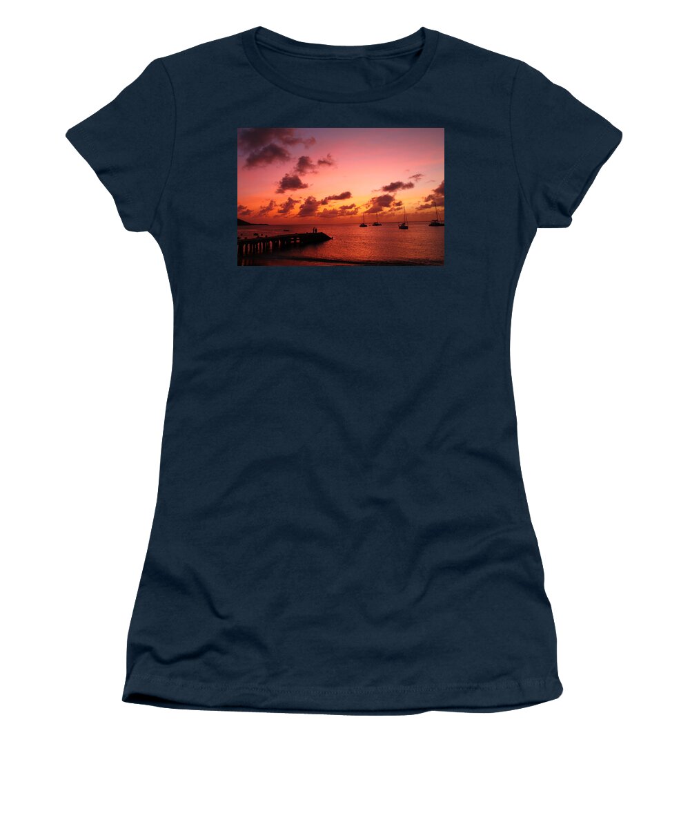 Sunset Women's T-Shirt featuring the photograph Sunset #1 by Catie Canetti