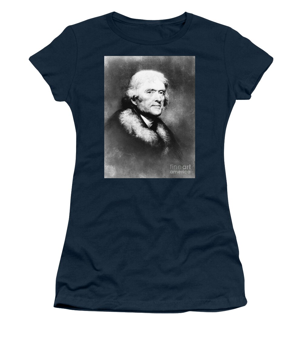 History Women's T-Shirt featuring the photograph Thomas Jefferson, 3rd American President #2 by Omikron