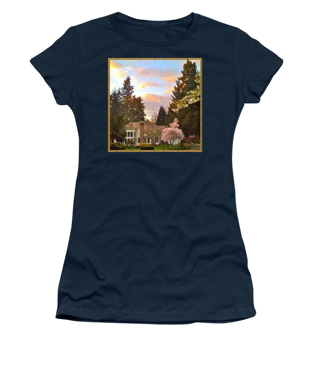 Sunsets Women's T-Shirt featuring the photograph A Spring Evening - Lake Oswego OR by Anna Porter