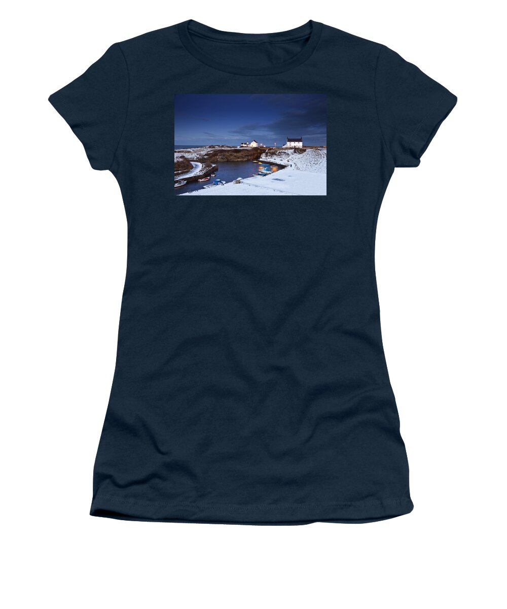 Northumberland Women's T-Shirt featuring the photograph A Village On The Coast Seaton Sluice by John Short