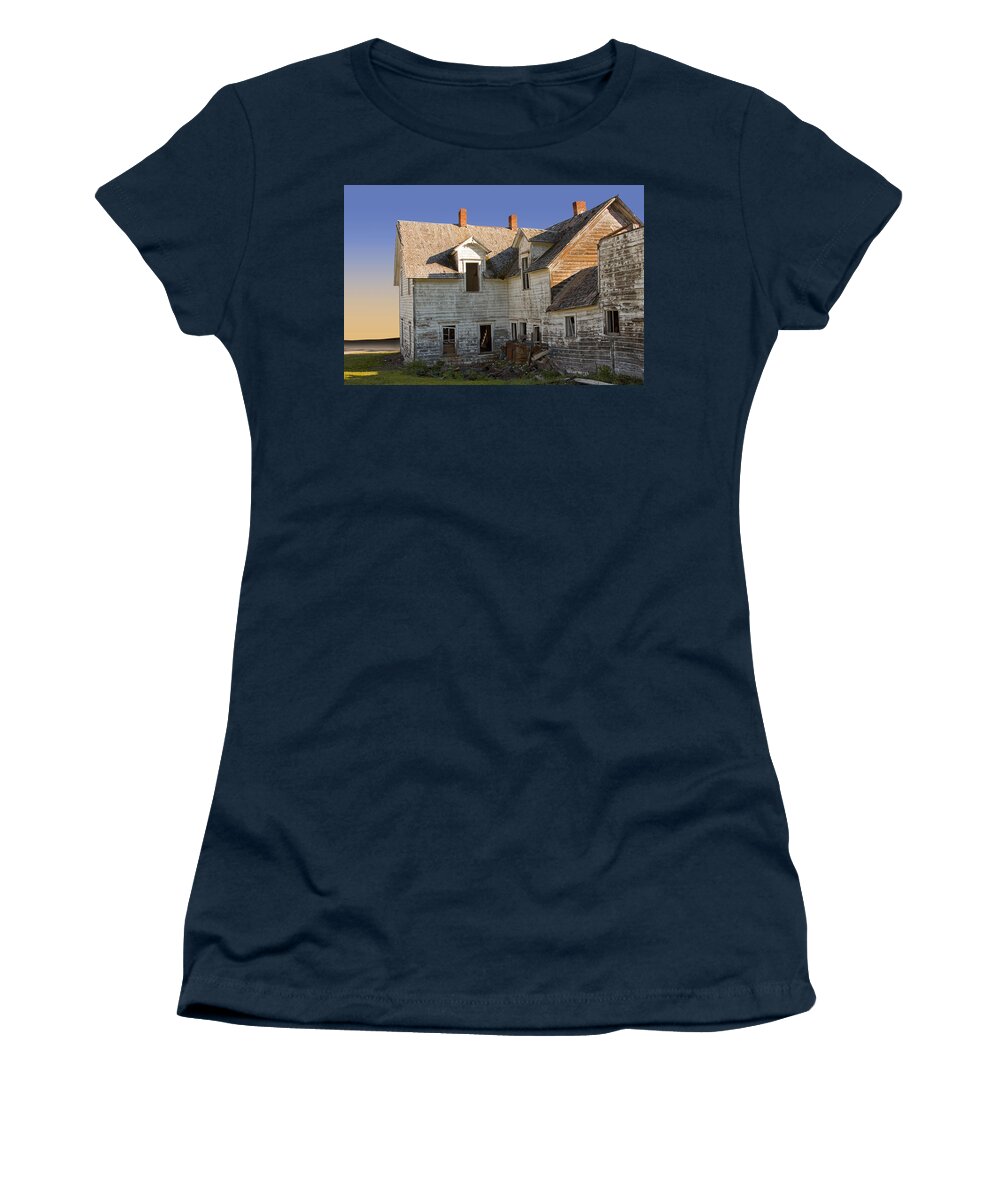 Art Women's T-Shirt featuring the photograph Abandoned Building in the Late Afternoon by Randall Nyhof