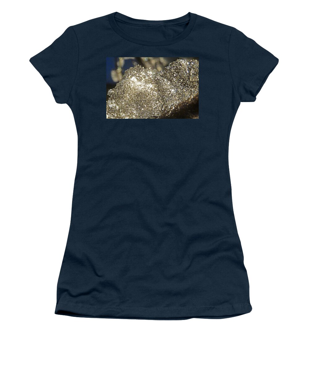 Cold Women's T-Shirt featuring the photograph All That Glitters Is Definitely Cold by Steve Taylor