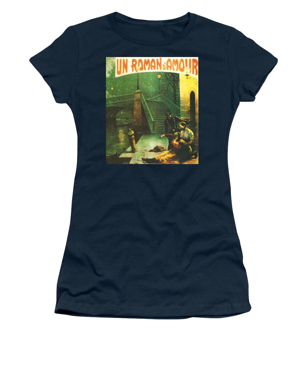 Annie's Love Story Women's T-Shirt featuring the photograph Annie's Love Story - Un Roman D'Amour by Georgia Clare