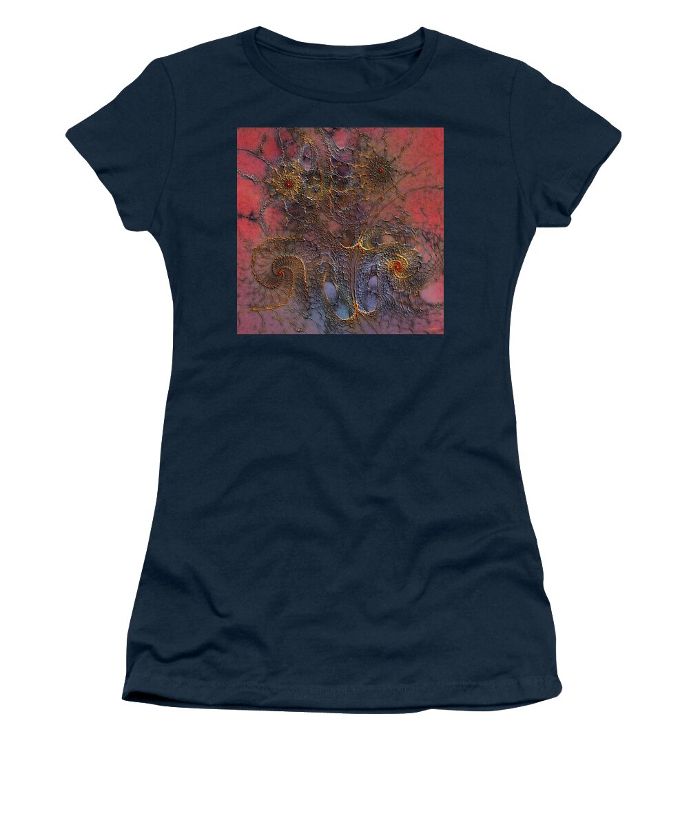 Abstract Women's T-Shirt featuring the digital art At the Moment by Casey Kotas