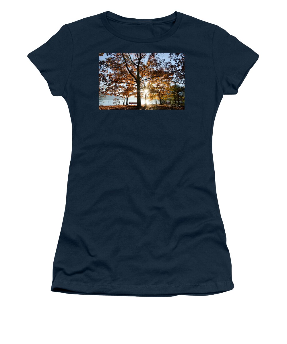 Autumn Women's T-Shirt featuring the photograph Autumn trees by Mats Silvan