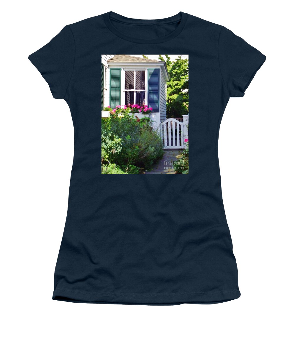 House And Garden Women's T-Shirt featuring the photograph Back Gate by Michelle Welles