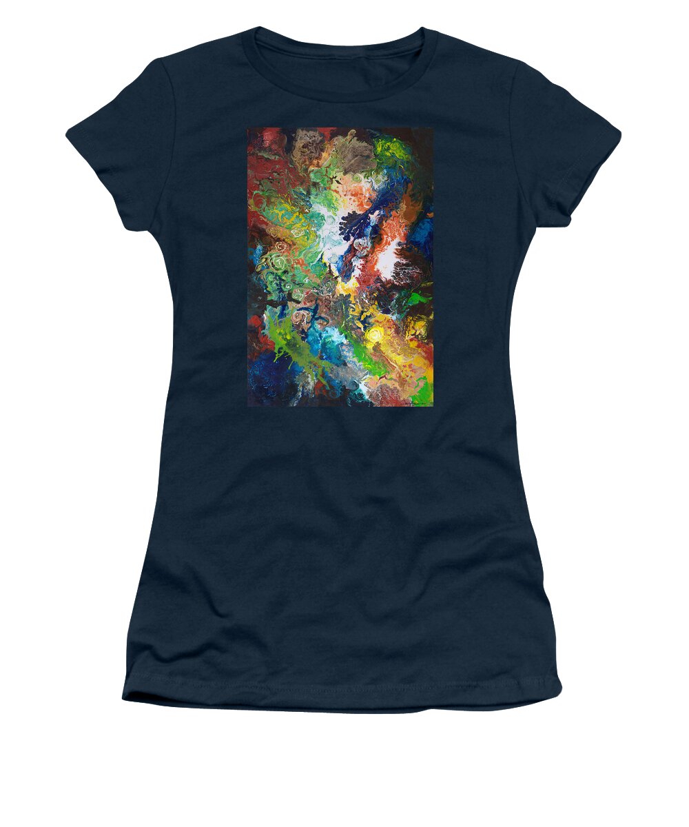 Biology Women's T-Shirt featuring the painting Biodiversity by Sally Trace