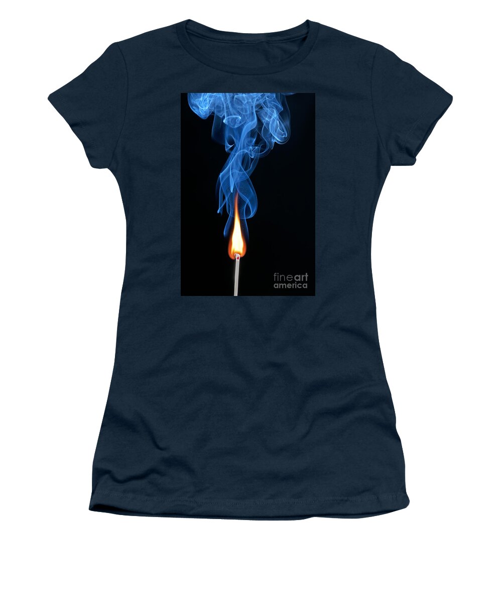 Match Women's T-Shirt featuring the photograph Burning Match by Art Whitton