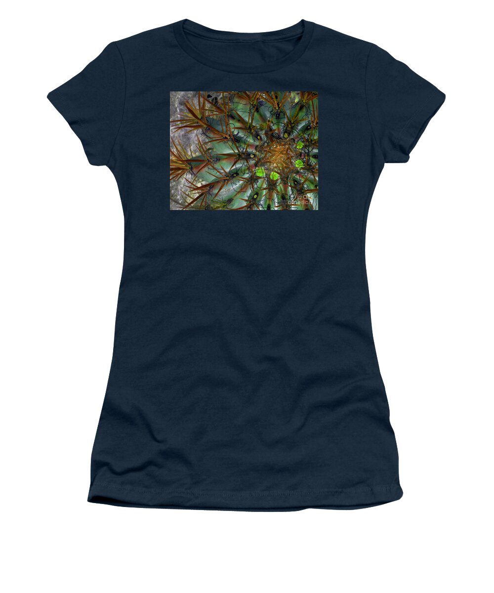 Cactus Women's T-Shirt featuring the photograph Cactus in Negative by Rebecca Margraf