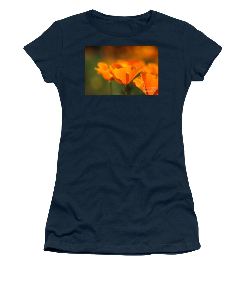Background Women's T-Shirt featuring the photograph California Poppies by Nicholas Burningham