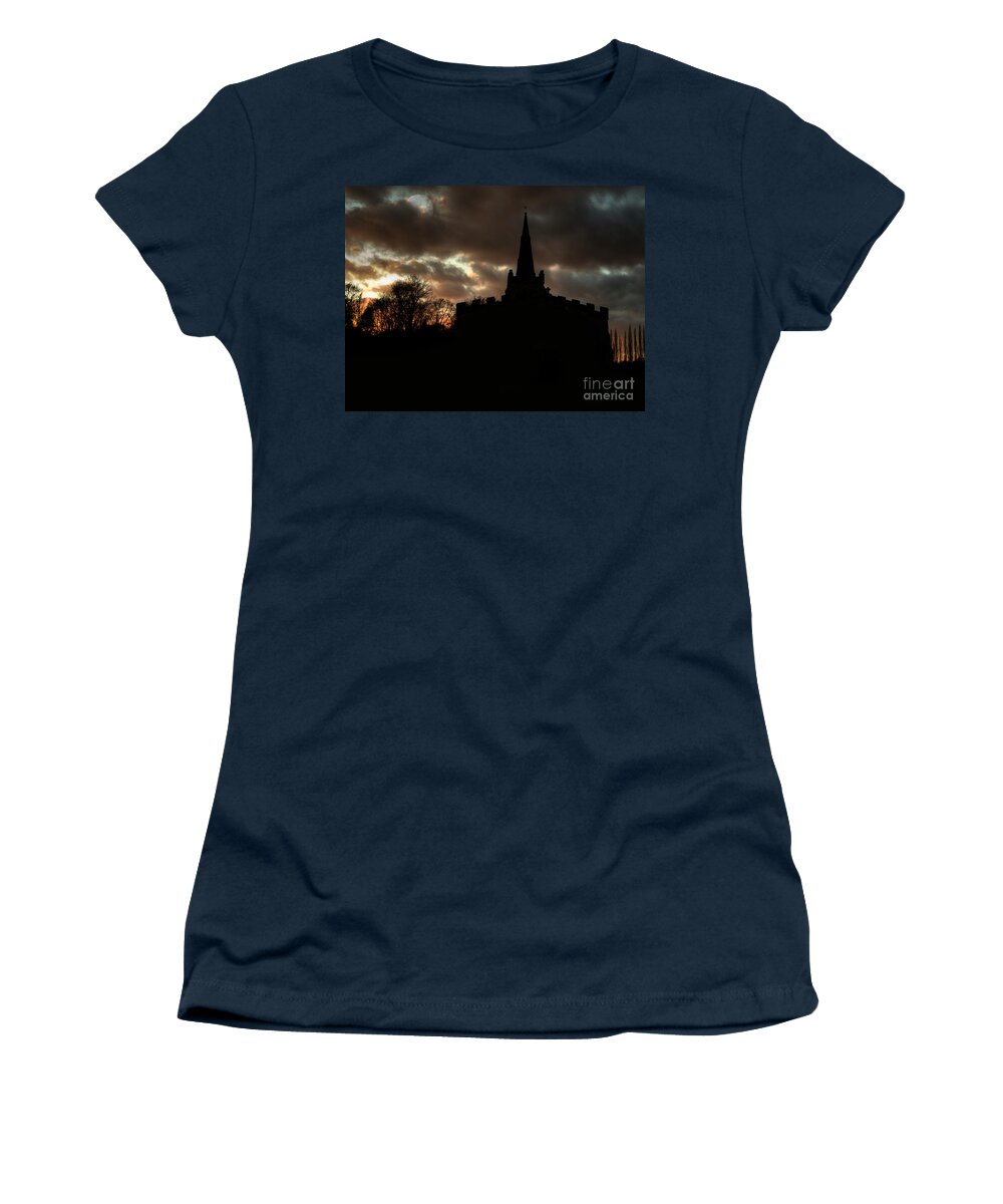 Church Women's T-Shirt featuring the photograph Church silhouette by Steev Stamford