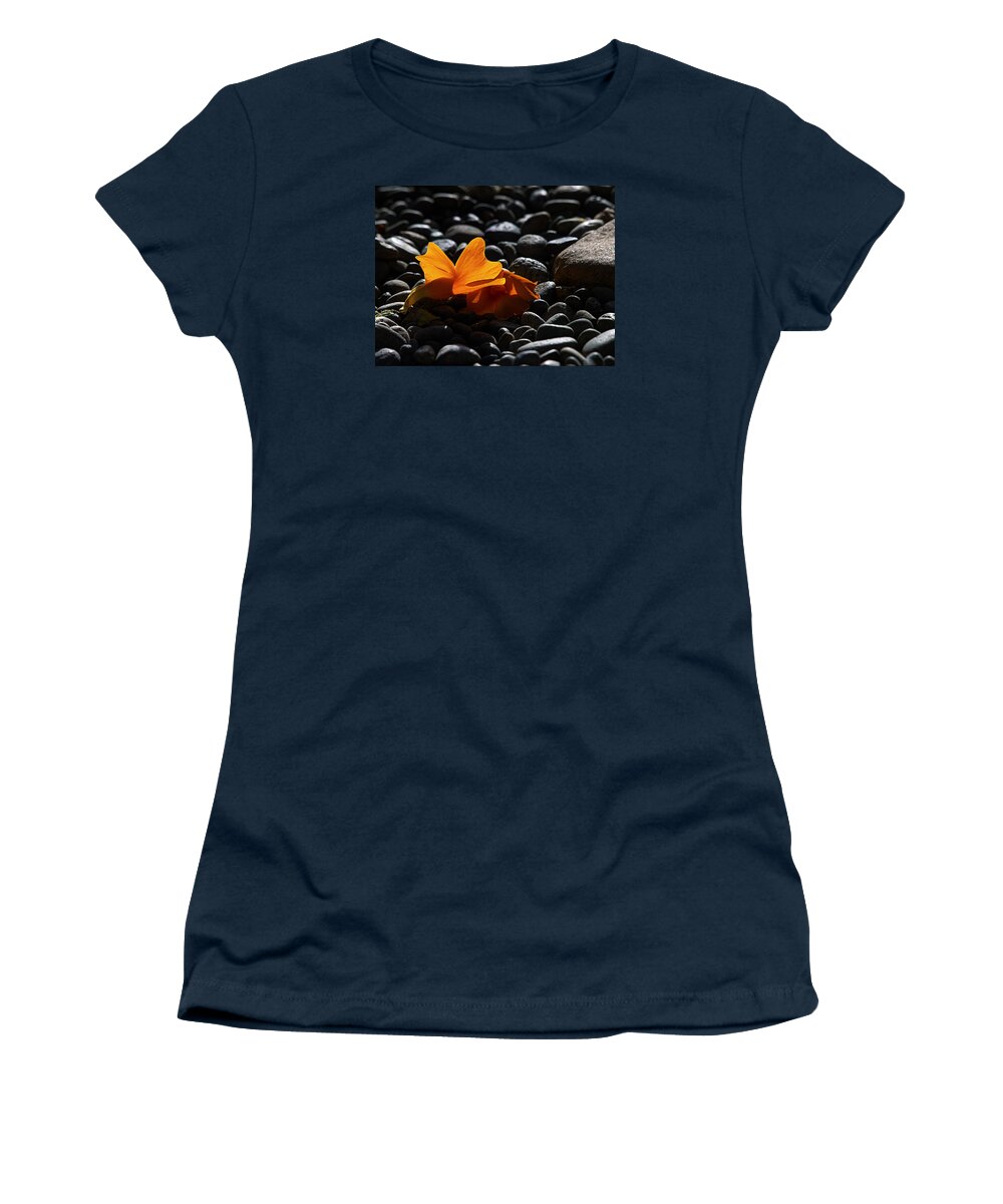 Clockvine Women's T-Shirt featuring the photograph Clockvine Blossom 05/10/12 by Joe Schofield