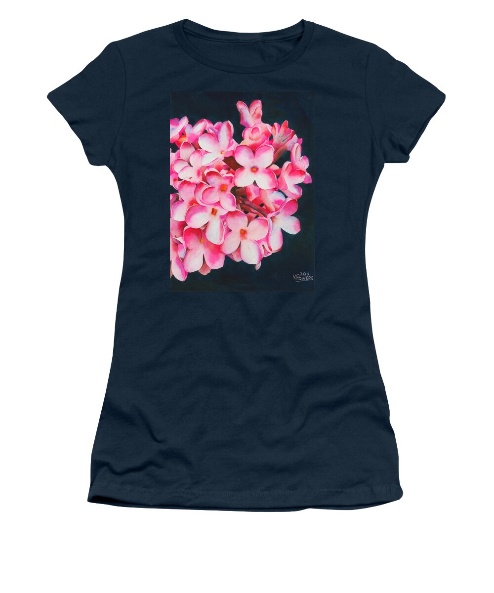 Lilac Women's T-Shirt featuring the painting Cluster by Ken Powers