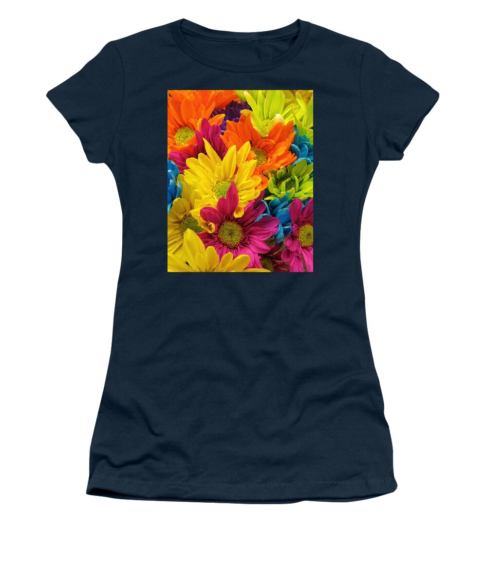 Flowers Women's T-Shirt featuring the photograph Colossal Colors by Lori Lafargue