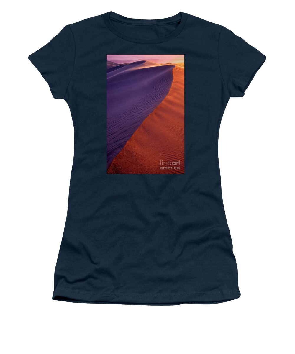 Death Valley Women's T-Shirt featuring the photograph Death Valley Dunes by Dave Mills