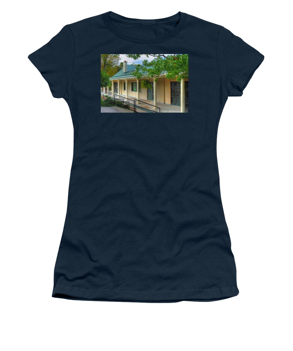  Women's T-Shirt featuring the photograph Delaware Park Casino by Michael Frank Jr