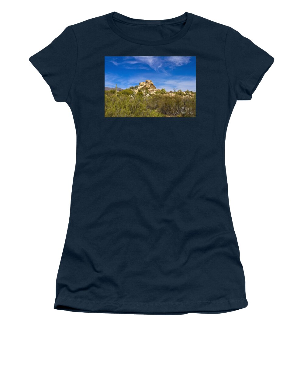 Desert Women's T-Shirt featuring the photograph Desert Boulders by Scott Pellegrin