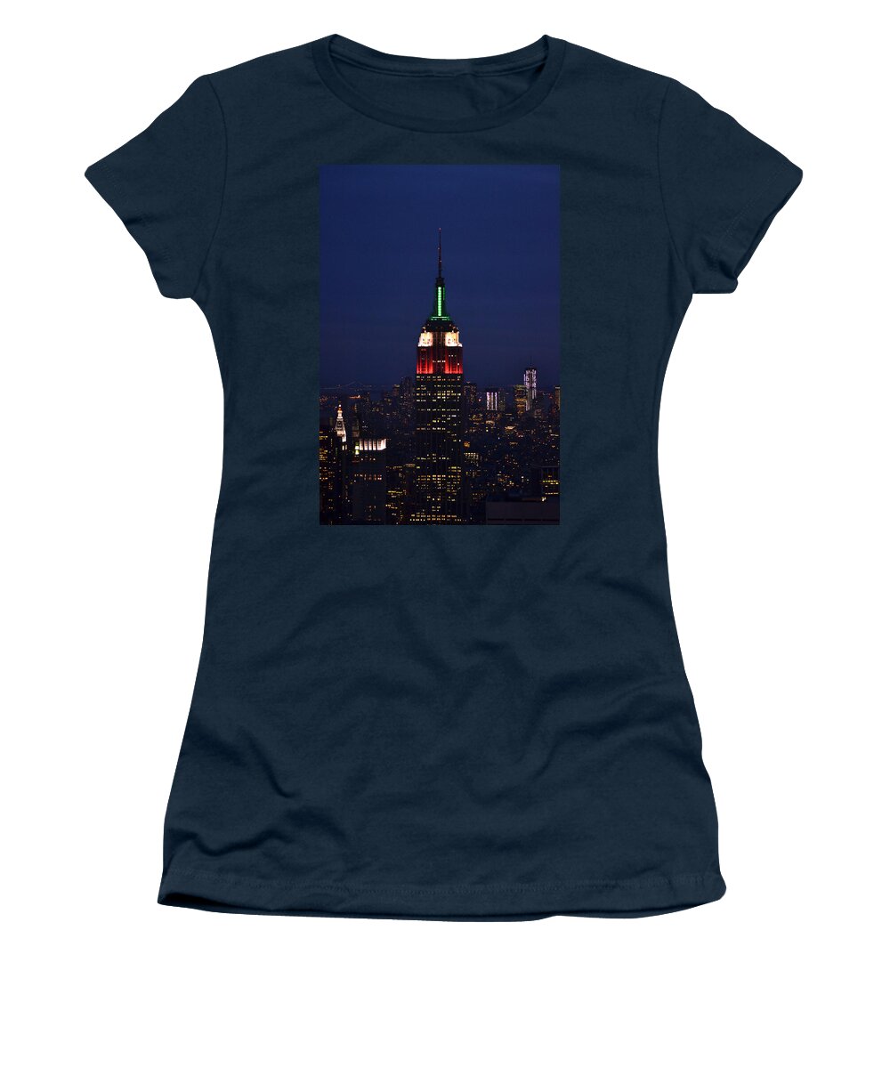 Empire State Building Women's T-Shirt featuring the photograph Empire State Building1 by Zawhaus Photography