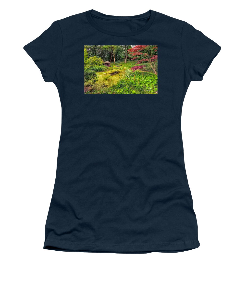 English Garden Women's T-Shirt featuring the photograph English Garden by Adrian Evans