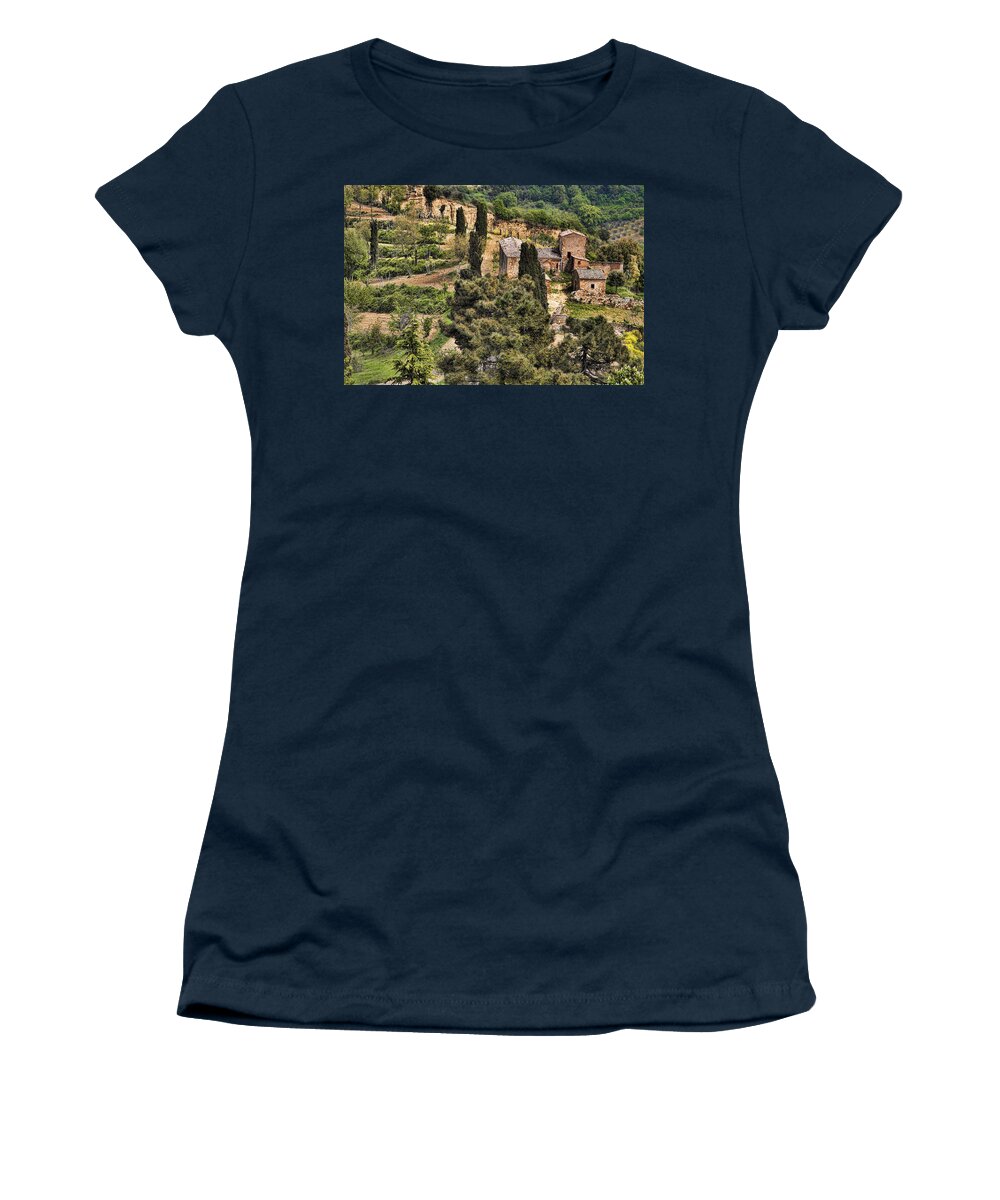 Orvieto Women's T-Shirt featuring the photograph Farm Orvieto Italy by Hugh Smith