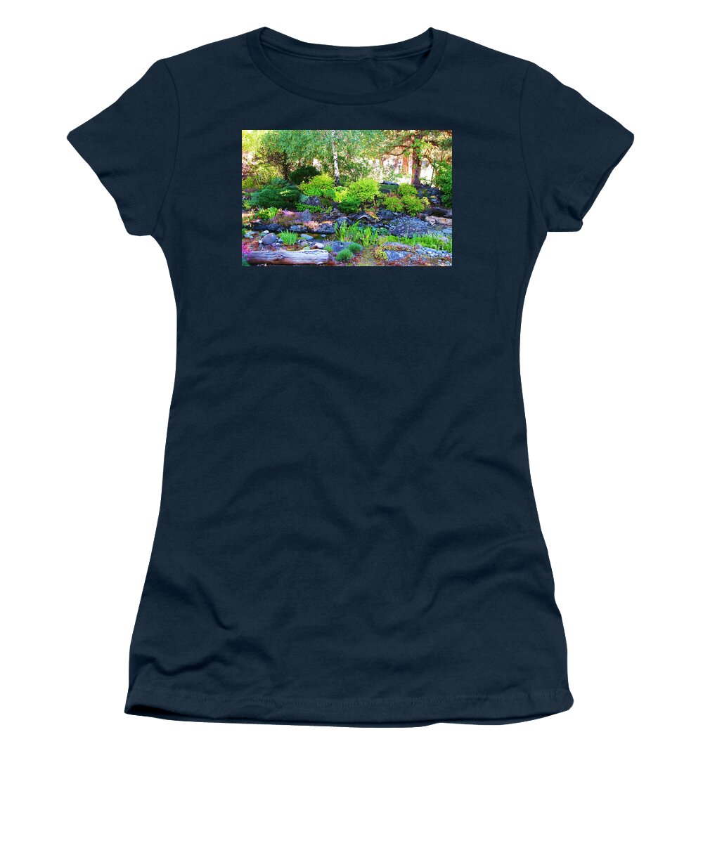 Garden Creek Women's T-Shirt featuring the photograph Garden Creek by Michele Penner