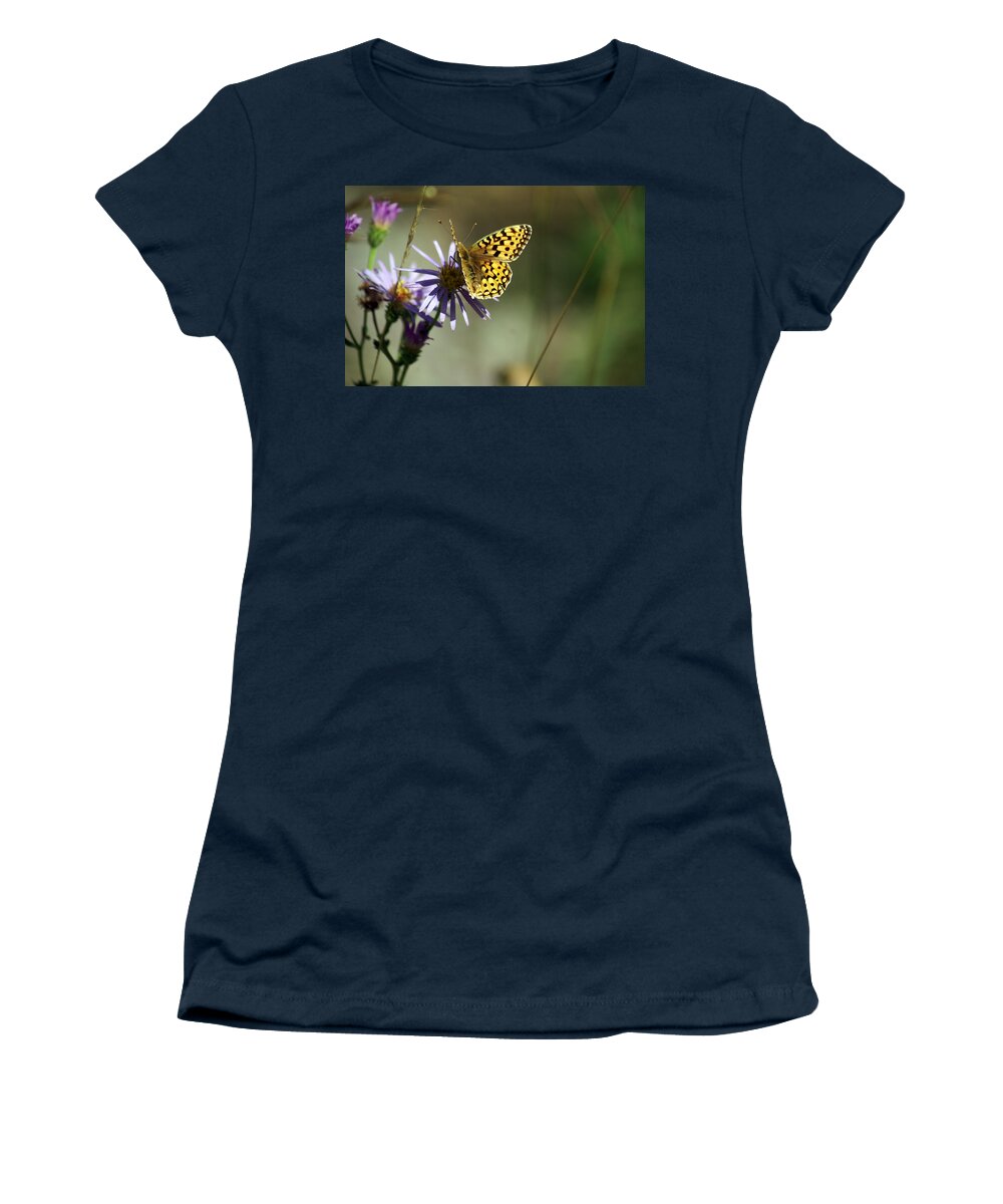 Butterflies Women's T-Shirt featuring the photograph Glacier Butterfly by Marty Koch