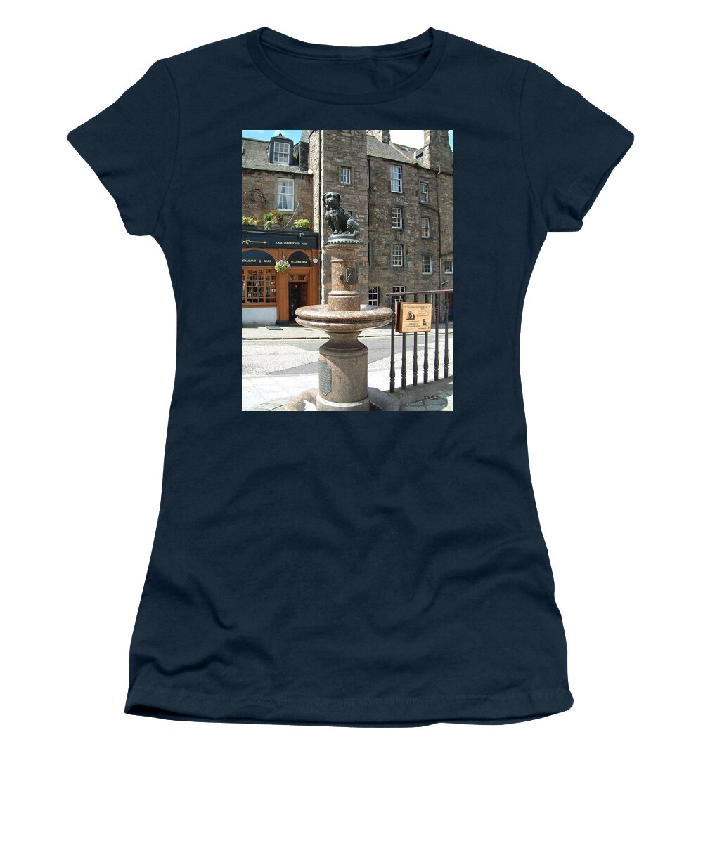 Dog Women's T-Shirt featuring the photograph Greyfriars Bobby by Richard James Digance