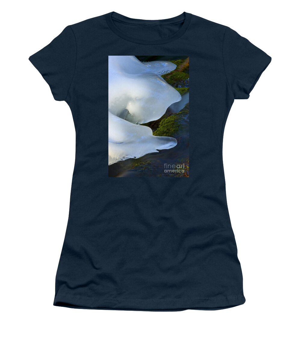 Ice Women's T-Shirt featuring the photograph Ice 22 by Bob Christopher