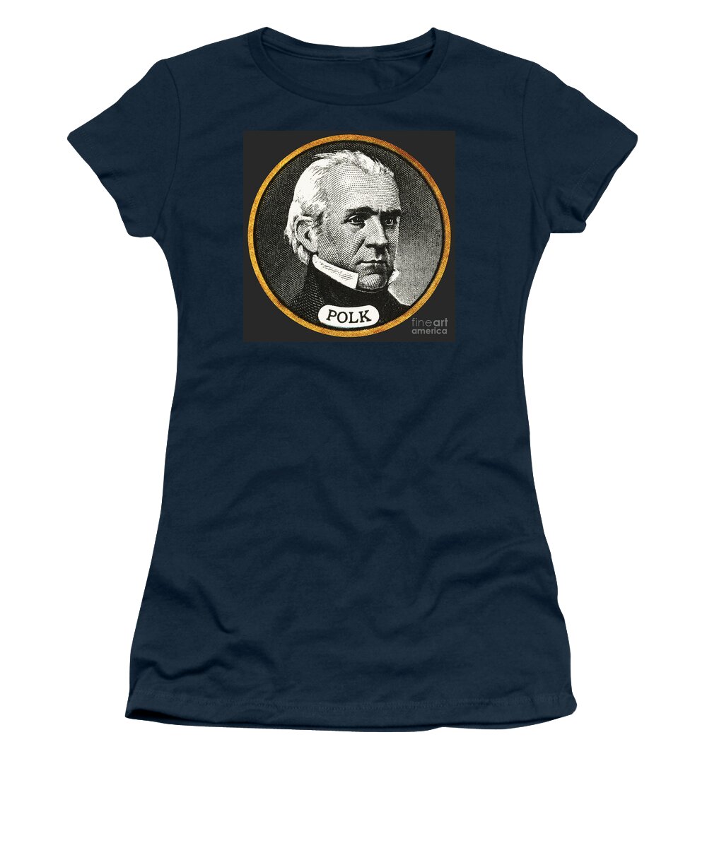 Polk Women's T-Shirt featuring the photograph James Polk by Photo Researchers