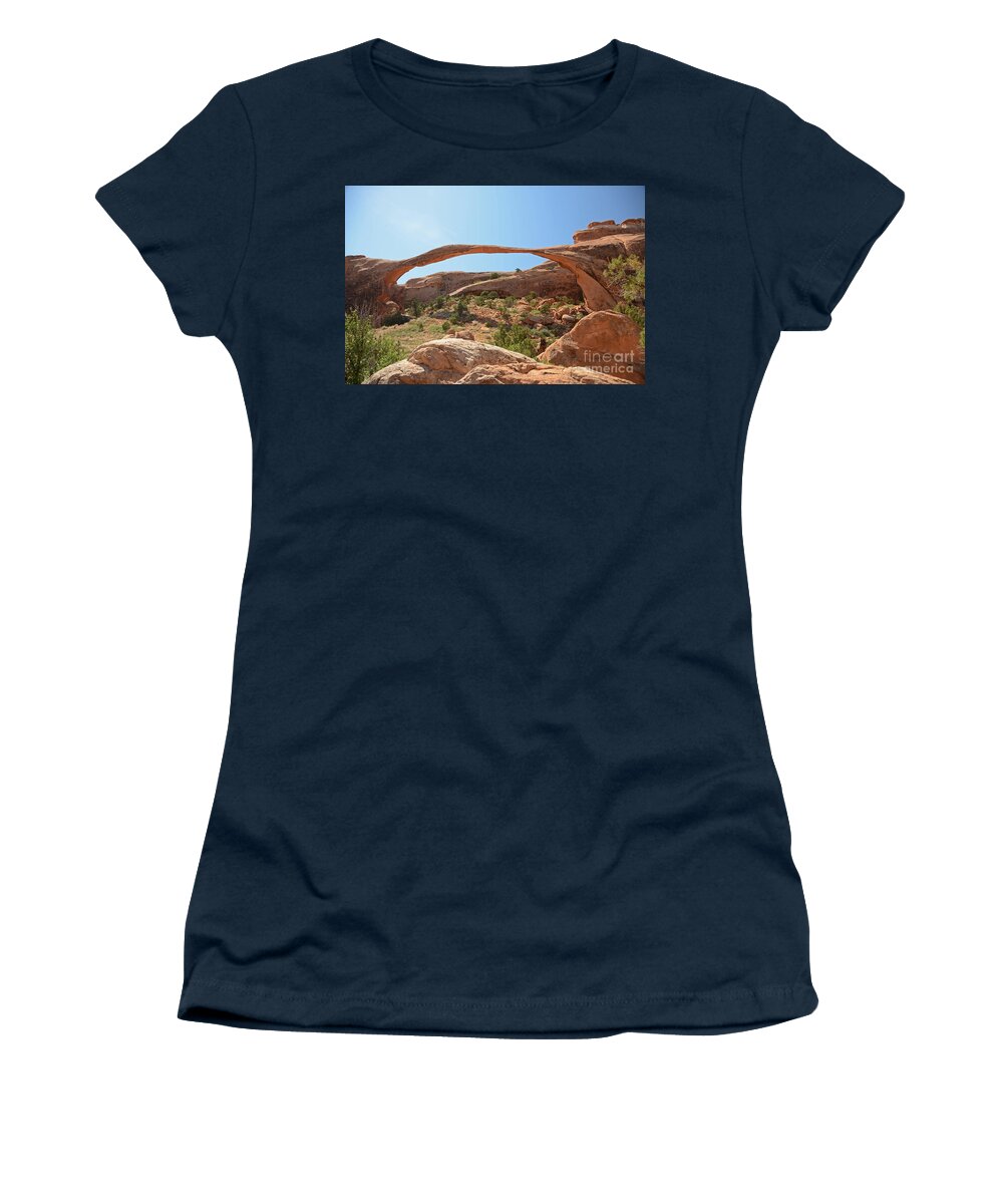 Landscape Arch Women's T-Shirt featuring the photograph Landscape Arch by Cassie Marie Photography