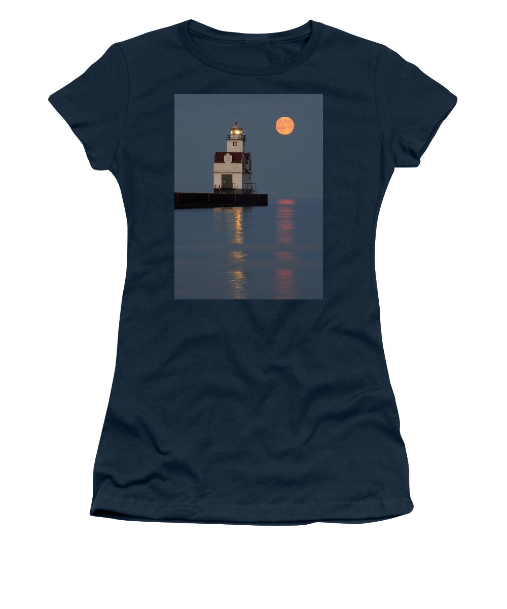 Lighthouse Women's T-Shirt featuring the photograph Lighthouse Companion by Bill Pevlor