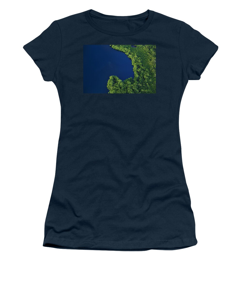 Mp Women's T-Shirt featuring the photograph Mangrove Rhizophoraceae Stand, Bocas by Christian Ziegler