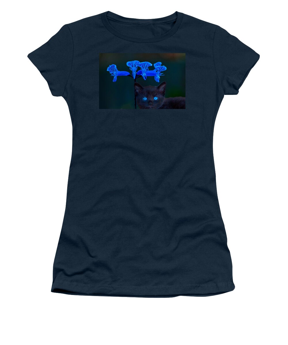 Midnight Blue Women's T-Shirt featuring the photograph Midnight Blue by Randall Branham