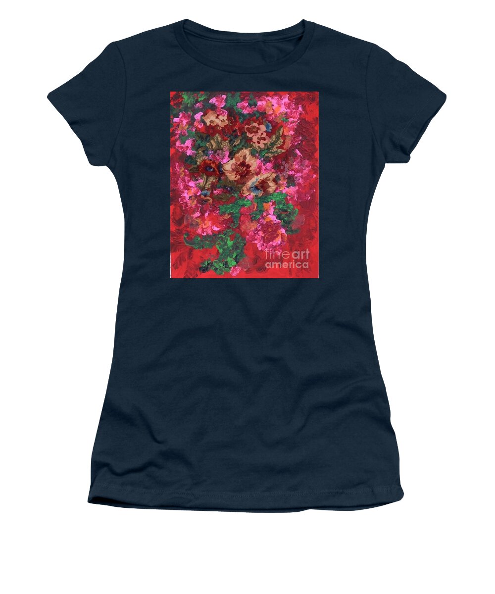 Garden Women's T-Shirt featuring the painting My Sister's Garden I by Alys Caviness-Gober