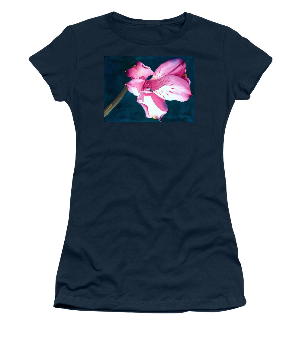 Flower Women's T-Shirt featuring the painting New Year Flower by Ken Powers