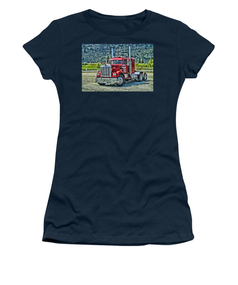 Trucks Women's T-Shirt featuring the photograph Old Kenworth HDR by Randy Harris