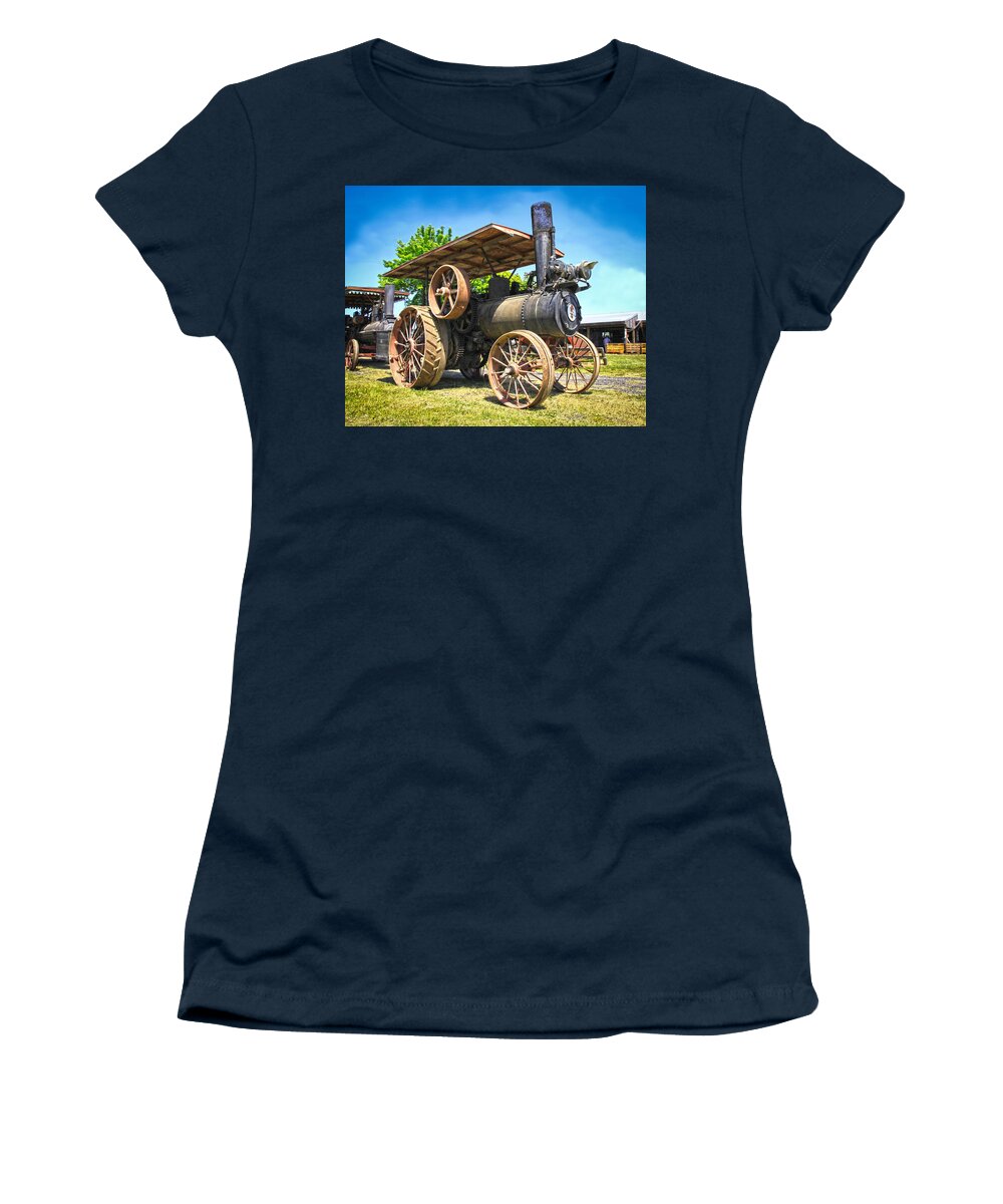 Train Women's T-Shirt featuring the photograph Old Steam Engine by Steve McKinzie