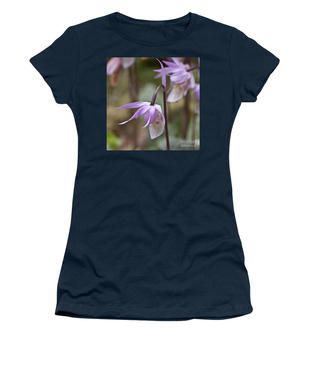 Orchid Women's T-Shirt featuring the photograph Orchid Calypso bulbosa - 4 - Finland by Heiko Koehrer-Wagner