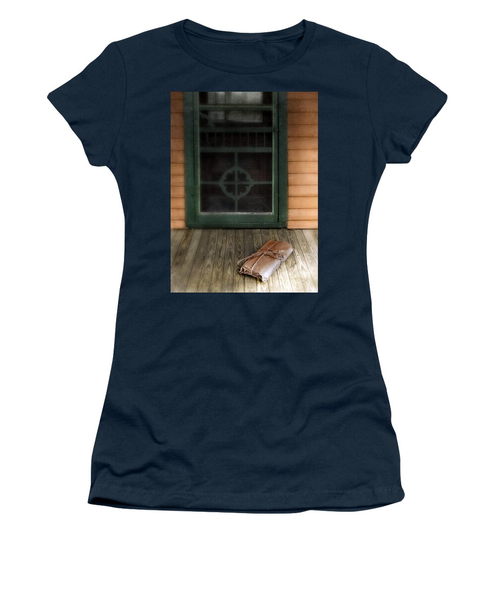 Package Women's T-Shirt featuring the photograph Package on Front Porch by Jill Battaglia