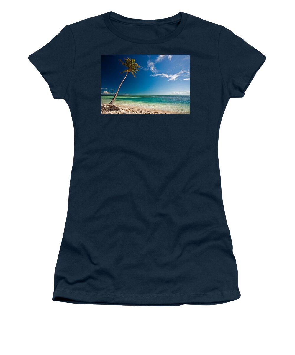 Palm Women's T-Shirt featuring the photograph Palm On Coco Cay by Christopher Holmes